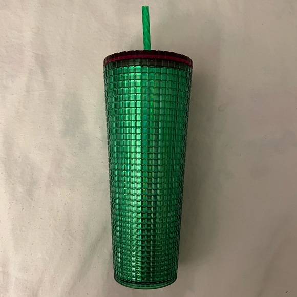NWT Starbucks Spring 2023 Watermelon Iridescent Sprout Green 24 oz Tumbl… - Picture 3 of 4